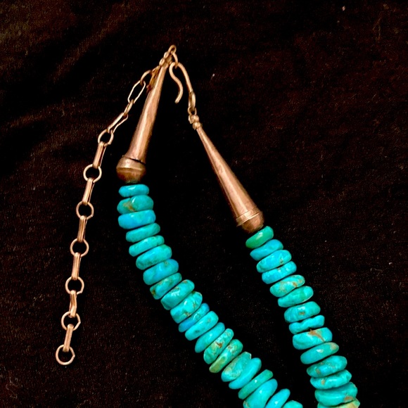 Navajo Native American sky blue Turquoise Necklace! - Picture 5 of 5